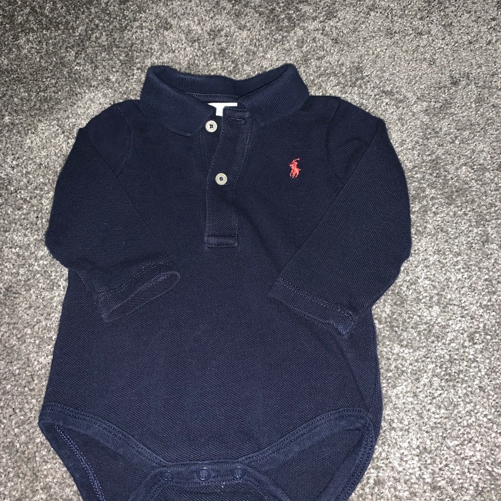 RL Ralph Lauren Polo collard onesie